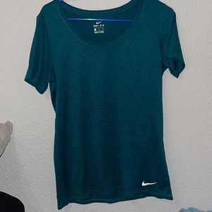 teal NIKE drifit t-shirt